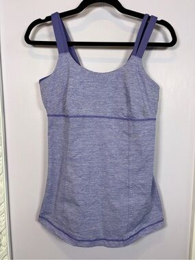 lululemon athletica Active Strength Heathered Purple Sporty Athletic Tank 8